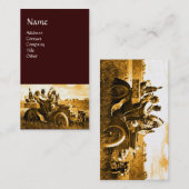 CARTE DE VISITE APACHES ET GERONIMO CONDUISANT UNE VOITURE À MOTEU (Devant / Derrière)