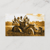 CARTE DE VISITE APACHES ET GERONIMO CONDUISANT UNE VOITURE À MOTEU (Dos)