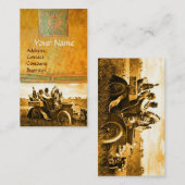 CARTE DE VISITE APACHES ET GERONIMO CONDUISANT UNE VOITURE À MOTEU (Devant / Derrière)