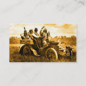 CARTE DE VISITE APACHES ET GERONIMO CONDUISANT UNE VOITURE À MOTEU (Dos)
