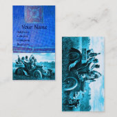 CARTE DE VISITE APACHES ET GERONIMO CONDUISANT UNE VOITURE À MOTEU (Devant / Derrière)