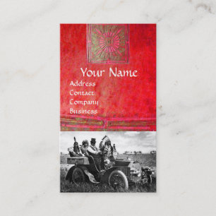 CARTE DE VISITE APACHES ET GERONIMO CONDUISANT UNE VOITURE AUTOMOB