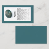 Carte De Visite Apatite Cristal Signification Bijoux Display Gemst (Devant / Derrière)