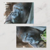 Carte De Visite Ape hood ~ Japonais Gorilla Manger (Devant / Derrière)