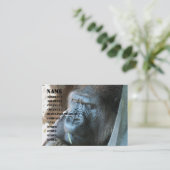 Carte De Visite Ape hood ~ Japonais Gorilla Manger (Debout devant)