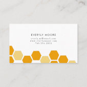 Carte De Visite Apiarist Honey, gardien d'abeilles moderne (Dos)