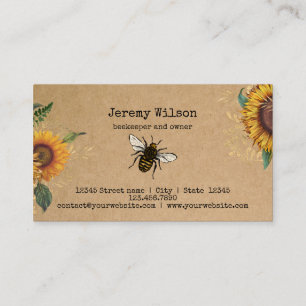 Carte De Visite Apiariste Apiarist Bee Farm Honeypebee Comb Bu