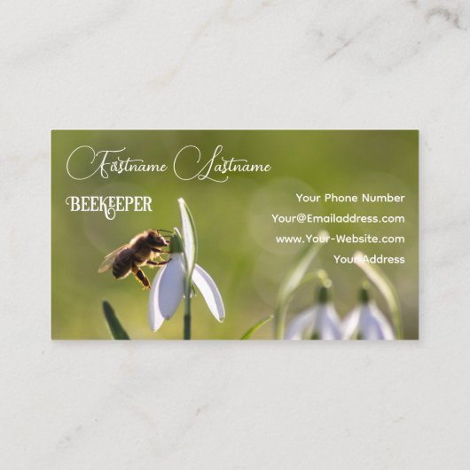 Carte De Visite apiariste beemaster miel apiariste apiculteur apic (Dos)