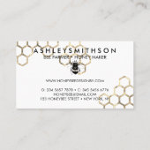 Carte De Visite Apiariste Bumble Bee Honeypeb (Dos)