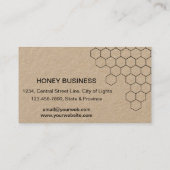 Carte De Visite Apiariste Hexagon vintage (Dos)