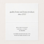 Carte De Visite Apiary Apiary, Abetière apicultrice de miel à main (Intérieur déplié)