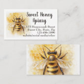 Carte De Visite Apiary de miel d'abeille (Devant / Derrière)