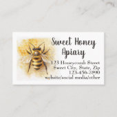 Carte De Visite Apiary de miel d'abeille (Devant)