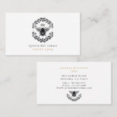 Carte De Visite Apiary d'or noir blanc noir (Devant / Derrière)