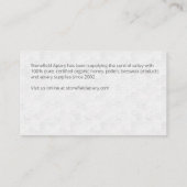 Carte De Visite Apiary Name White Honeypeb (Dos)