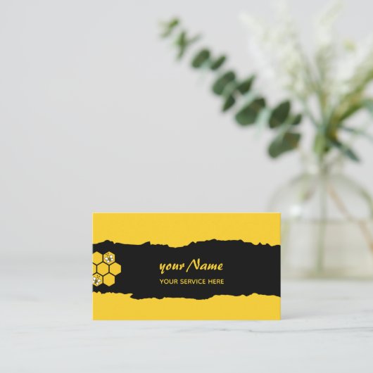 Carte de visite apiculteur (Debout devant)