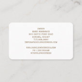 Carte de visite apiculteur de l'abeille d'aile d'o (Dos)