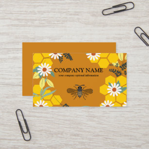 Carte De Visite Apiculteur de miel à nid d'abeille vintage