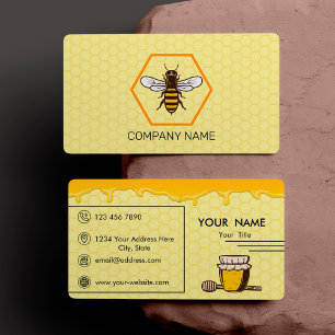 Carte De Visite Apiculture Apiariste Professionnel Logo Bu