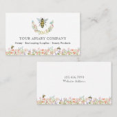 Carte De Visite Apière d'Abeille Florale (Devant / Derrière)