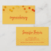 Carte De Visite Apière de la ferme d'abeilles jaune (Devant / Derrière)