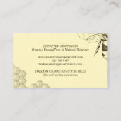 Carte De Visite Apière rétro simple jaune (Dos)