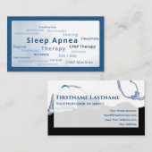 Carte De Visite Apnée de sommeil machine à poche thérapie CSA OSA (Devant / Derrière)