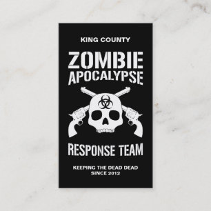 Carte De Visite Apocalypse de zombi