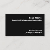 Carte De Visite Apocalypse de zombi (Dos)