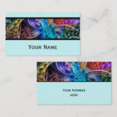 Carte De Visite Apophyse Abstraite Fractale X + votre texte (Devant / Derrière)