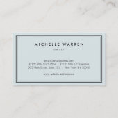 Carte De Visite Apothécaire classique Médecine holistique Pale Ble (Dos)