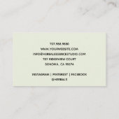 Carte De Visite Apothécaire herbaliste (Dos)