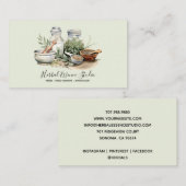 Carte De Visite Apothécaire herbaliste (Devant / Derrière)