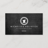 Carte De Visite Apothécaire moderne Médecine holistique Bois noir (Devant)