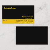 Carte de visite apothécaire noir et jaune (Devant / Derrière)