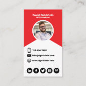 Carte De Visite App Developer - Red (Devant)
