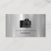 Carte De Visite Appareil photo Chrome Metal Design (Devant)