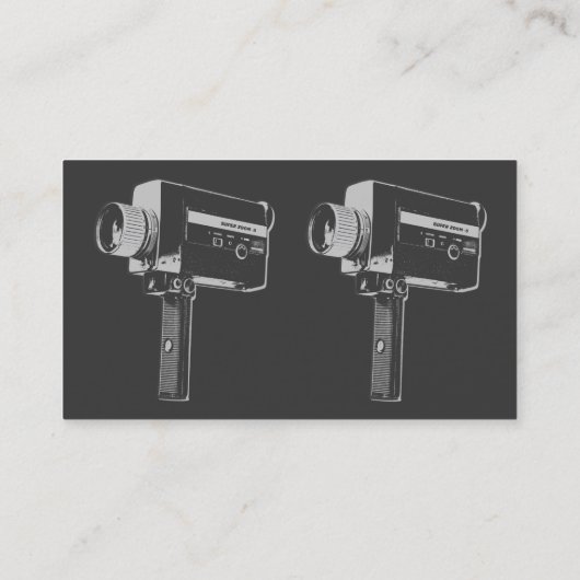 Carte De Visite Appareil-photo de film 8 superbe d'art de bruit (Dos)