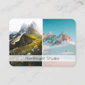 Carte De Visite Appareil photo moderne à deux objectifs avec code (Devant)