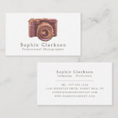 Carte De Visite Appareil photo vintage, photographe, photographie (Devant / Derrière)