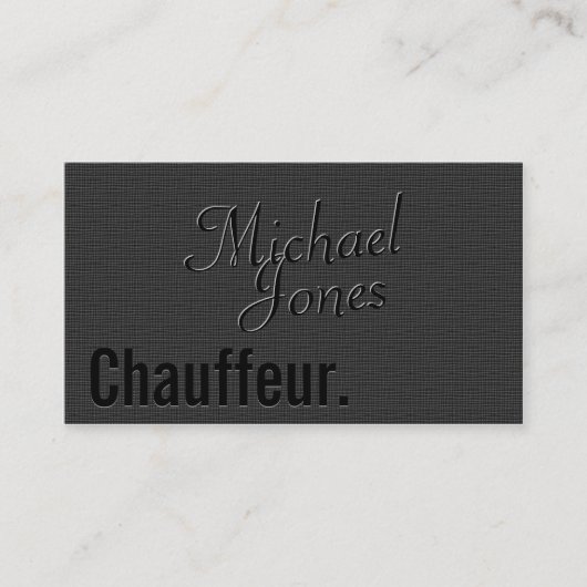 Carte De Visite Apparence bossée Chauffeur Business (Devant)