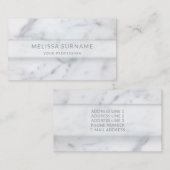 Carte De Visite Apparence de texture de marbre simple et nom perso (Devant / Derrière)