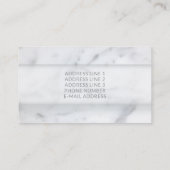 Carte De Visite Apparence de texture de marbre simple et nom perso (Dos)