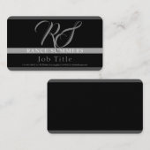 Carte De Visite Apparence élégante | Élégant monogramme (Devant / Derrière)