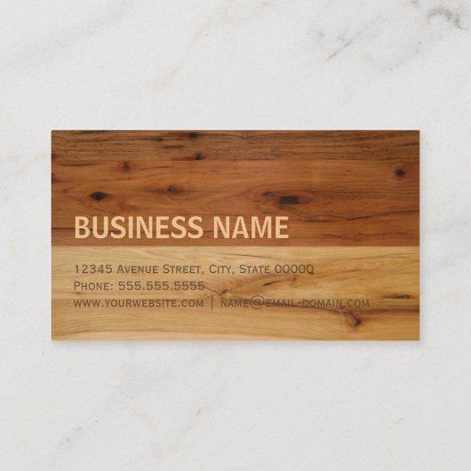 Carte De Visite Apparence en bois foncé et clair (Dos)