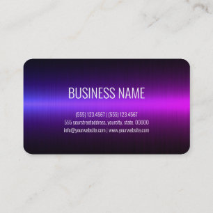 Carte De Visite Apparence en métal mauve en acier inoxydable clai