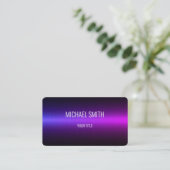 Carte De Visite Apparence en métal mauve en acier inoxydable clair (Debout devant)
