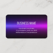 Carte De Visite Apparence en métal mauve en acier inoxydable clair (Dos)