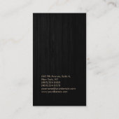 Carte De Visite Apparence expressive bois gris noir rouge professi (Dos)