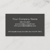 Carte De Visite Apparence mécanique des engins exposés (Dos)